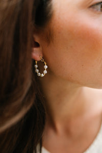 Luxe Pearl Hoops