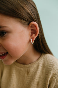 French Pearl Buckle Hoops