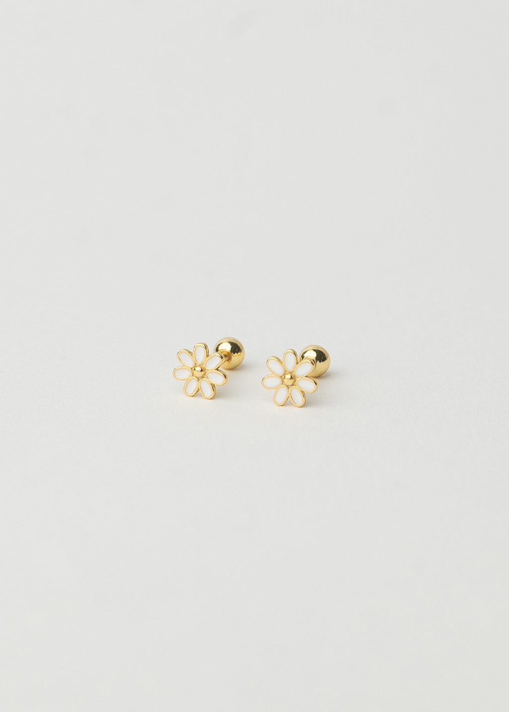 White Daisy Studs