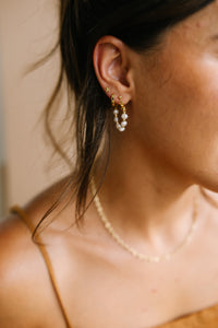 Luxe Pearl Hoops