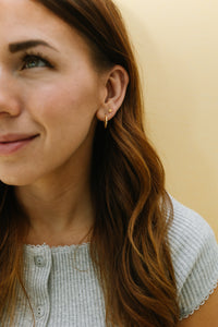 Hammered Gold Hoops