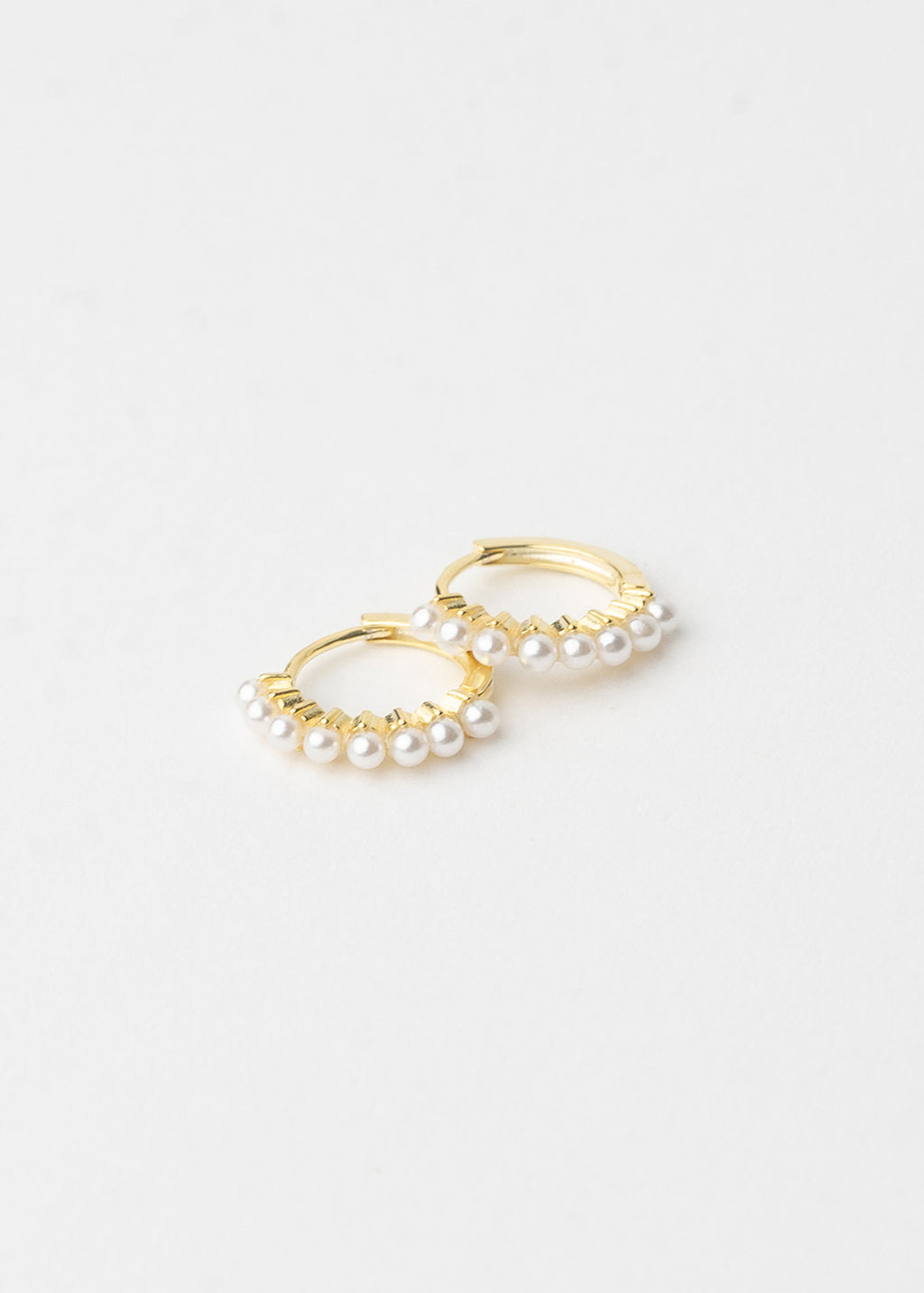 French Pearl Buckle Hoops