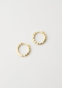 Hammered Gold Hoops