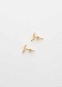 Gold Bow Studs