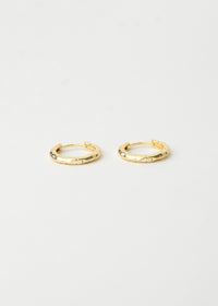 Hammered Gold Hoops