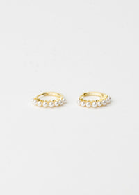 French Pearl Buckle Hoops