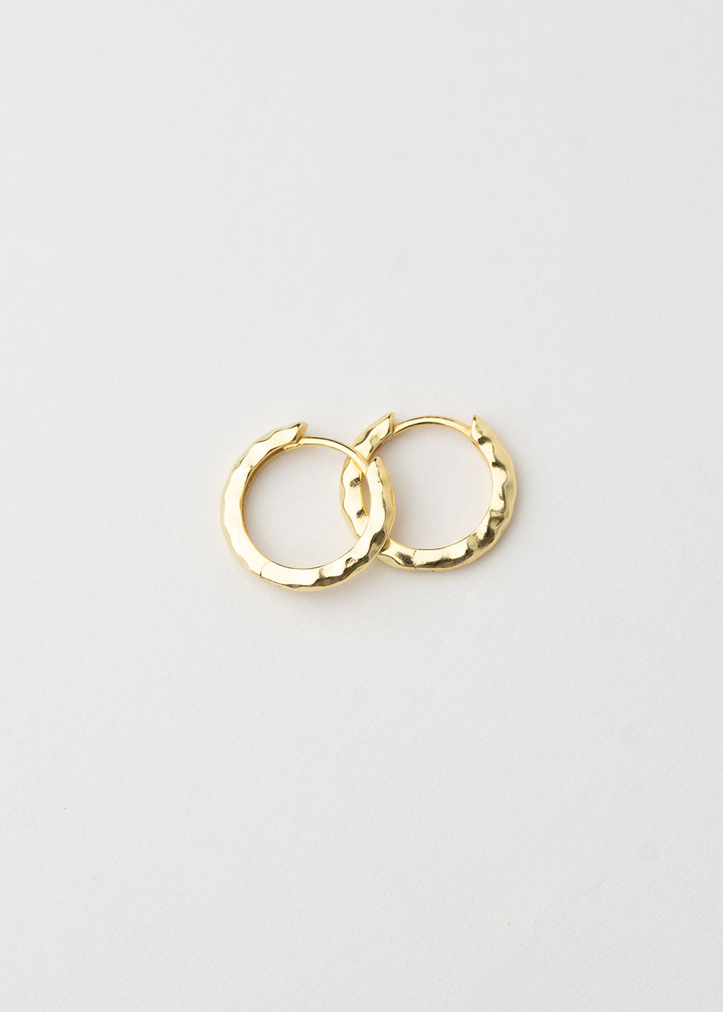 Hammered Gold Hoops