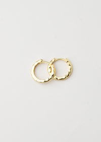 Hammered Gold Hoops