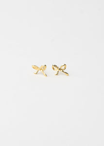 Gold Bow Studs