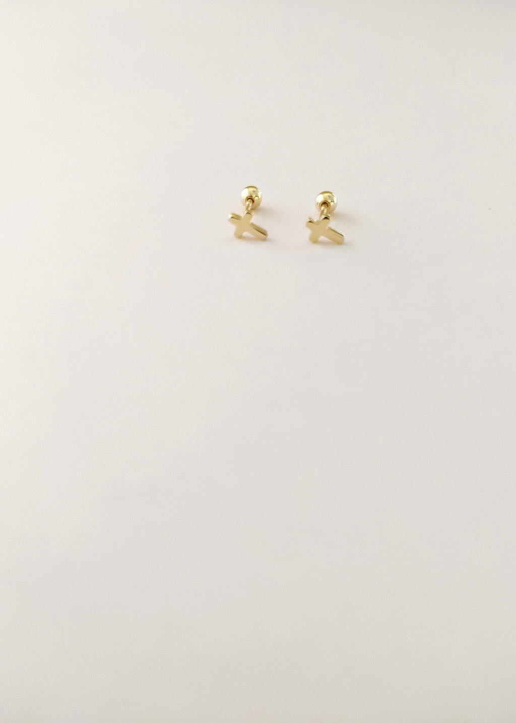 Gold Cross Earrings