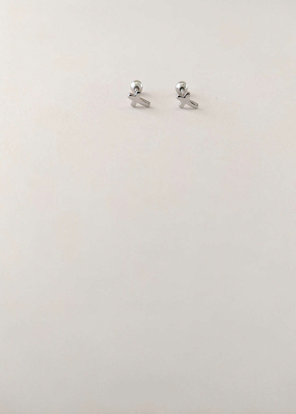 Silver Cross Earrings
